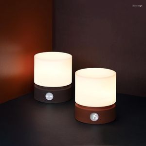 Luci notturne Smart LED Light Dimming continuo Lampada da tavolo decorativa con tempi di ricarica USB per lampade da scrivania in modalità respirazione da comodino domestico