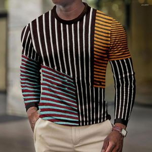 メンズセーターの便利なメンスポーツシャツ伸縮性のあるスキンタッチフレキシブル3Dプリント秋のプルオーバーセーター