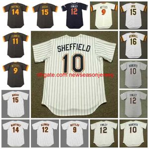 Vintage Baseball Jersey 9 GRAIG NETTLES 1984 10 BIP ROBERTS 1991 GARY SHEFFIELD 1992 FLANNERY ALOMAR FINLEY MARTINEZ 15 BRUCE BOCH