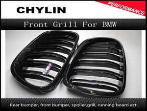 2PCS 2010 5シリーズF10レーシンググリルデュアルスラット腎臓フロントグリルBMW F10 520I 523I 525I 530I 535I8756832