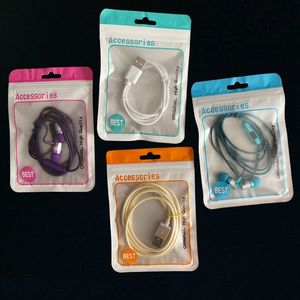 Sacchetti di imballaggio per spedizione al dettaglio per accessori del telefono Sacchetti di plastica OPP Poly Zipper Top Package per cavo USB Adattatore per caricabatteria per auto Sacchetti per display universali 5000 pezzi