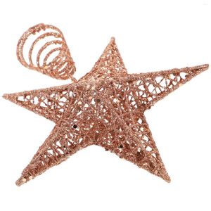 Noel Süslemeleri Ağaç Yıldız Topper Süslemantoppersornaments Dekorasyon Glitter Dekorasyonlar Metal Tatil Altın Parıltılı Yıldızlar