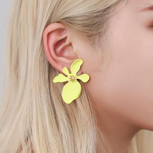 Ohrstecker, koreanische einfache Persönlichkeit, Blume für Frauen, süßes Mädchen, Netz, rotes Blütenblatt, modisches Temperament, Geschenk