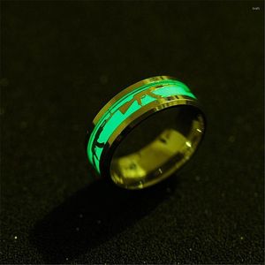 Cluster Rings Loredana Fashion Game Picture со светящимся дизайном чистое кольцо из нержавеющей стали для мужчин и женщин выдают свет