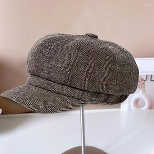 Berets Men Beret Hat Регулируемая солнцезащитная защита в стиле стиль в стиле Retro Decorative Polyester Sboy Cap Decor для кемпинга