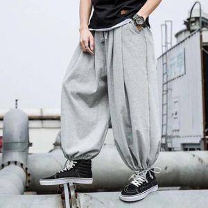 Men's Pants Harajuku Gray Jogging Sweatpants Men's Hip Hop Streetwear Wide Leg Sports Korean Fashion Oversize Trousers Baggy