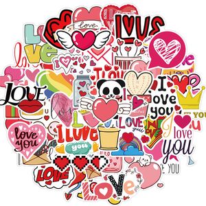 50Pcs Valentine's Day Sticker Pink Love Graffiti Kids Toy Skateboard car Motorcycle Bicycle Sticker Decals Wholesale