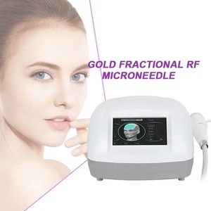 Gold Fractional RF Microneedle machine skin nurse system pore improvement micro-needles device wiht Cold Hammer 2 handles