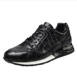 Sapatos de couro casual masculino clássico de pátina pátina luxuosa feita à mão Brock Sapatos masculinos Sapatos esportivos de moda D2H37