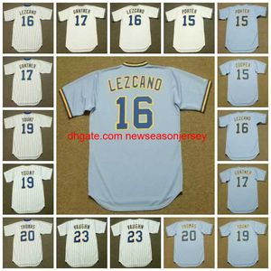 Camisa de beisebol vintage 15 Cecil Cooper 1982 Darrell Porter 1975 16 Sixto Lezcano 17 Jim Gantner 1977 19 Robin Yount 20 Gorman