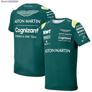 Herren-T-Shirt 2023 New Fashion F1 Formula One Racing Team Aston Martin Vettel Driver Theme Kleidung Kurzarm und Damen-Sommer