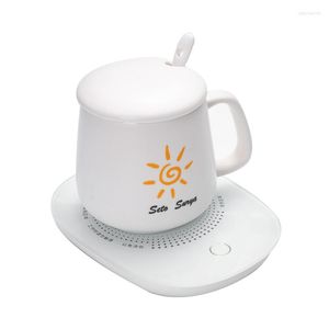 Xícaras pires de 55 graus Centigrrado xícara portátil mais quente elétrico elétrico caneca USB leite/café/bebida bandeja de tapete bebê garrafa