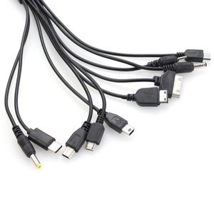 Universal USB to Multi Plug Mobile Phone Charge Cable 10 in 1 Data Line Cord For Xiaomi Samsung LG Nokia