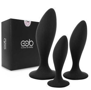 NXY anal Toys 3st Plugs Buttplug Training Set Silicone Suge Anus Sex Toys For Women Men Male Prostate Massager Butt Plug Gay BDSM Toy 1125