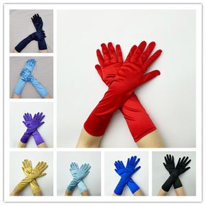 3pairs/Pack Party Supplies Dinner Gloves Satin Ceremony Women's Nightclub Sunscreen Gloves Halloween Photography Bridal Wedding Gloves Evening Accessories