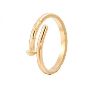 Bandringe, Designer-Na-il-Ring, Luxus-Schmuck, Midi-Ringe für Damen, Titan-Stahl-Legierung, Gold-Verfahren, modische Geschenke für Damen, Accessoires, verblasst nicht, ist nicht allergisch. Shop