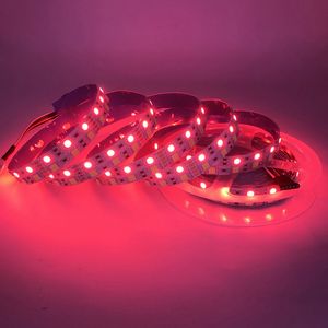 LED Strips Double Row SMD 5050 RGB Color Changing Flexible LED Strips DC 12V 5M 600LEDs Waterproof Ribbon DC12V/6A Power for Bedroom Kitchen Home Decoration