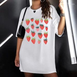 Magliette da donna Magliette da donna estive Magliette da donna Magliette a maniche corte stampate con fragola dolce Abbigliamento da donna