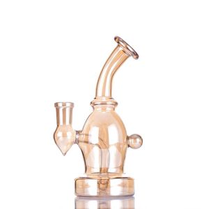 Plating Color Designs 3 Inch Mini Size Glass Hookah Bong Water Pipess Dab Rig With 14mm Joint Quartz Banger