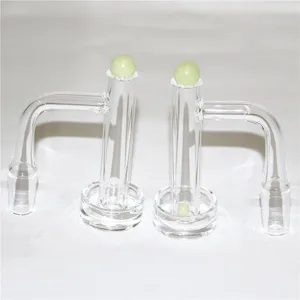 Chiodi di fumo con bordo smussato Contral Tower Chiodo per banger al quarzo con pillola in marmo di vetro con tappo in carb per Dab Rigs Tubi per l'acqua in vetro Bong