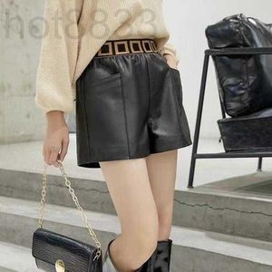 Women's Shorts Designer Spring Fashion designer high-end womens shorts Short Loose leather luxury F letter high waist elastic belt blast street D4KG