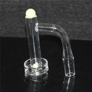 Hookahs Contral Tower Terp Slurper Quartz Banger Nail With Glass Marble Carb Cap and Pillar 10mm 14mm 18mm Joint 90 Degrees Domeless Bangers for Glass Bongs