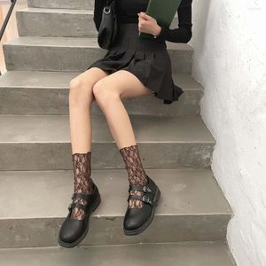 Women Socks Mesh Flower Breathable Lace Vine Pile Anti-off Sexy Girl JK Korean Style