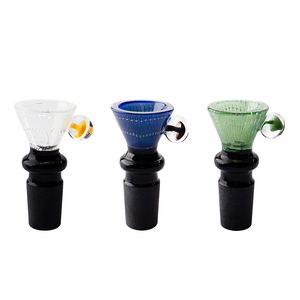 ChinaFairPrice G074 R￶kning Pipe Bowl 14mm 19mm Male Black Joint Glass Bowls Bubbler Ash Catcher Bong Tool