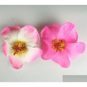 Dekoratif Çiçek Çelenkleri 89cm Hawaii Pe Plumeria Tropikal Frangipani Çiçek Hibiscus için DIY şapkaları/Lot Drop Teslimat HO DHMFC