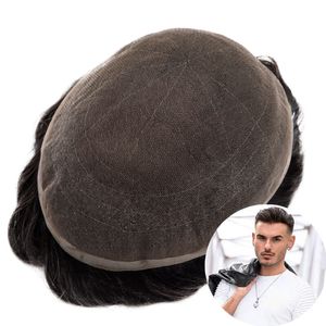 Synthetic S Men Toupee Full Lace Base Base Hampair Hair Systems подразделение мужского капиллярного протеза натурального для 230214