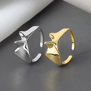 Bröllopsringar Jianery Korean Ins Style Sweet Frog for Women Jewelry Trendy Geometric Valentine's Day Gift