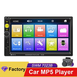 2 Din Multimedia Video Player Car Radios Bluetooth Autoradio HD Touch Screen FM Audio For Toyota KIA Ford VW 7023B