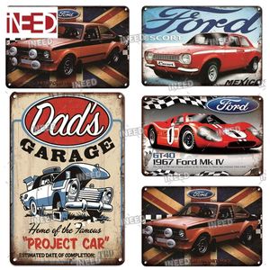 Decor Retro Car Plaque Metal Tin Signs Vintage Car Metal Poster Plate automobile Metal plate Vintage Workshop Garage Pub racing Decor Accessories Size 30X20 w01