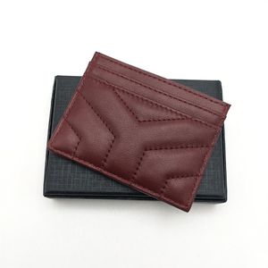 Genuine Leather Men Women Credit Card Holders Mens Mini Bank Card Holders Women Small Wallets Slim Wallet Wtih Box3039