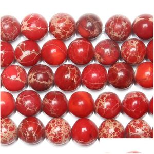 Turchese 8 mm 15 pietra naturale Mar Rosso inviato turchesi diaspro imperiale perline sfuse rotonde 4 6 8 10 12 mm scegli la dimensione goccia consegna Dhgarden Dh9Qm