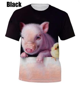 Men's T Shirts 3D Trend Summer Pig Print Short-sleeved High-quality T-shirt For Men And Women