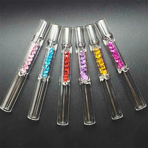 104MM glass smoke pipe, multi-colored diamond smoke pipe, light weight, easy to carry and clean