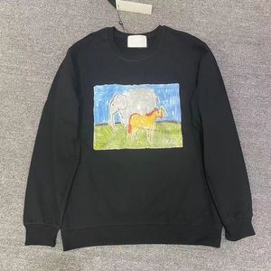 Sorto de moletom personalizado masculino Mulheres Crewneck Impressão de algodão Carta de algodão gráfico de excelente qualidade designer de luxo ucci capuz sweate tamanho asiático