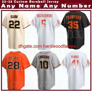 Baseball Jersey Mike Yastrzemski Brandon Crawford Buster Posey Evan Longoria Wilmer Flores Brandon Belt Joc Pederson Joey Bart Austin Slater