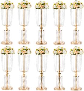 decoration tall 50cm/110cm Acrylic Crystal Wedding Road Lead Table Flower Stand Candlestick Centerpiece Event Party Wedding Decoration