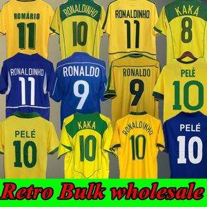 ブラジル レトロ サッカー ユニフォーム #10 PELE 1957 1970 1978 1985 1988 1992 1994 1998 2000 2002 2004 2006 2010 2012 ブラジル ロナウジーニョ サッカー シャツ 57 70 85 88 92 94 98 00 02 04 1 0 12