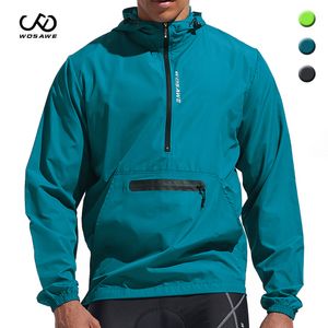 Cycling Shirts Tops WOSAWE Men's Cycling Hoodies Jacket Waterproof cortavientos ciclismo hombre MTB Bike Hooded Jackets Bicycle Windbreaker M-3XL 230213