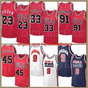 Michael Basketball Jersey Dennis Rodman Scottie Pippen Lonzo Ball Demar DeRozan 9 23 45 91 33 Men LaVine Derrick Rose Jerseys North Carolina 11 8 2 red