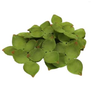 Decorative Flowers 100 Pieces Simulation Artificial Leaves Green Wreath Fake Greenery For DIY Party Centerpieces Headwear Decor