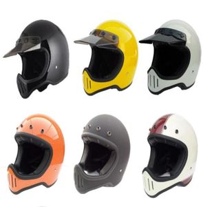 Dot Motorcycle Vintage Retro Full Face Helmet per sporcizia a cross biker protettivo moto croce a sei colori by by bycl9072616