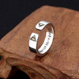 10 Stück Herren Punk Providence Eye Of Horus Öffnung verstellbarer Ring Mode Hip Hop Trend Schmuck Geschenk