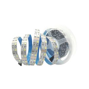 Flexible LED-Streifenlichter, DC 12 V, Tageslichtweiß, 6000 K, 3000 K, zweireihig, SMD5050, wasserdicht, 5 m Klebeband für Schlafzimmer, Küche, Heimdekoration, Außenlampe, jetzt Crestech