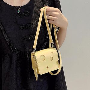 Borse a tracolla Moda Mini Borse da donna Borsa a tracolla a forma di formaggio Cartelle Ciondolo a fetta quadrata piccola per borsa da ragazza