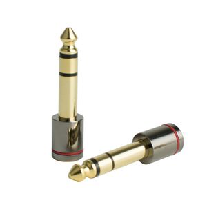 6.35mm hankontakt till 3,5 mm kontakter Adapter Kvinnlig anslutningsuttag Jackförstärkare Audio Adapter Mikrofon Aux 6.3 3,5 mm Converter Svartgrå färg