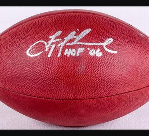 Aikman Schuster Patrick Willis Carter Moss Chubb Campbell Moon Elway Rice Autograferad Signerad signatur Signatur Auto Autograph Collectible Football Ball